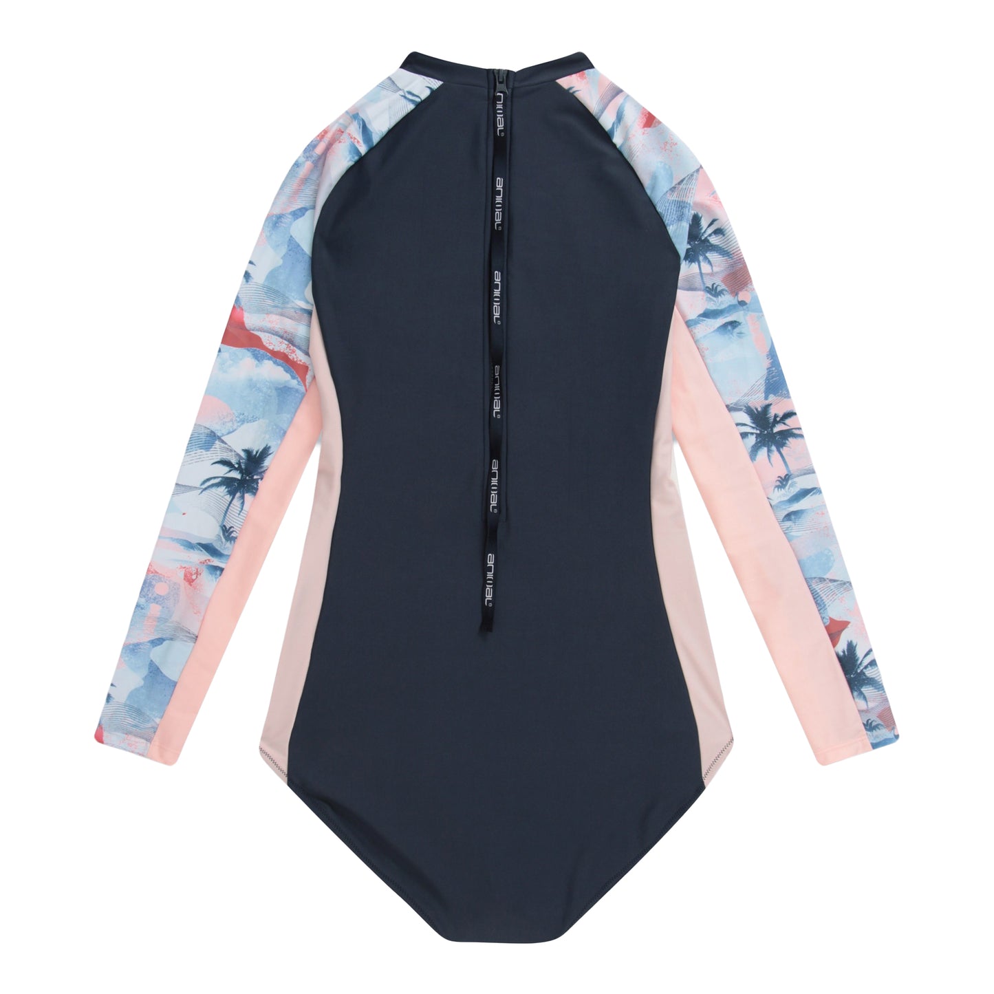 Pale Blue - Back - Animal Womens-Ladies Isabella Long-Sleeved Wetsuit