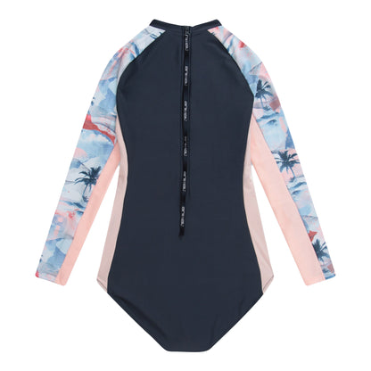 Pale Blue - Back - Animal Womens-Ladies Isabella Long-Sleeved Wetsuit