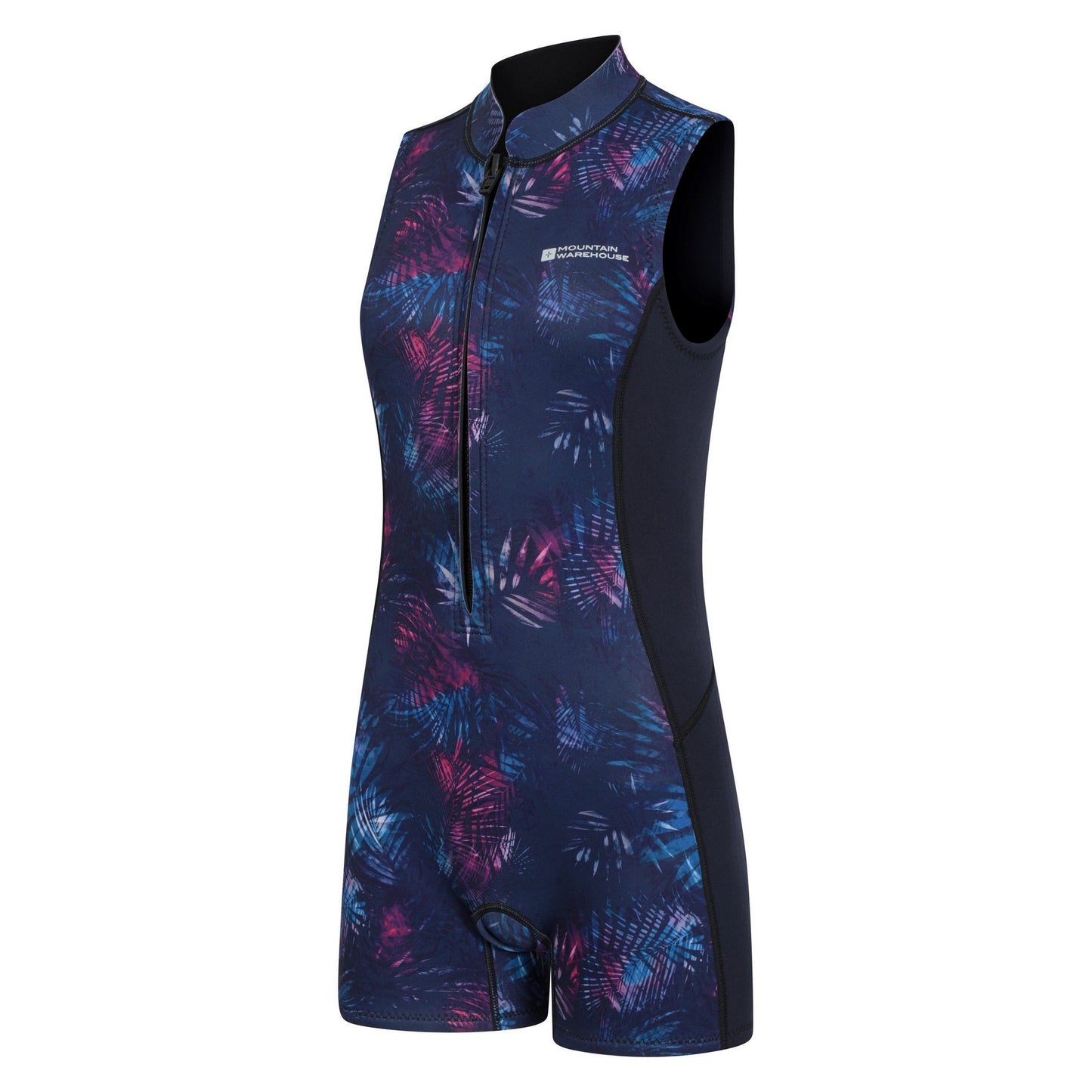 Navy - Side - Mountain Warehouse Womens-Ladies Shorty Sleeveless Wetsuit