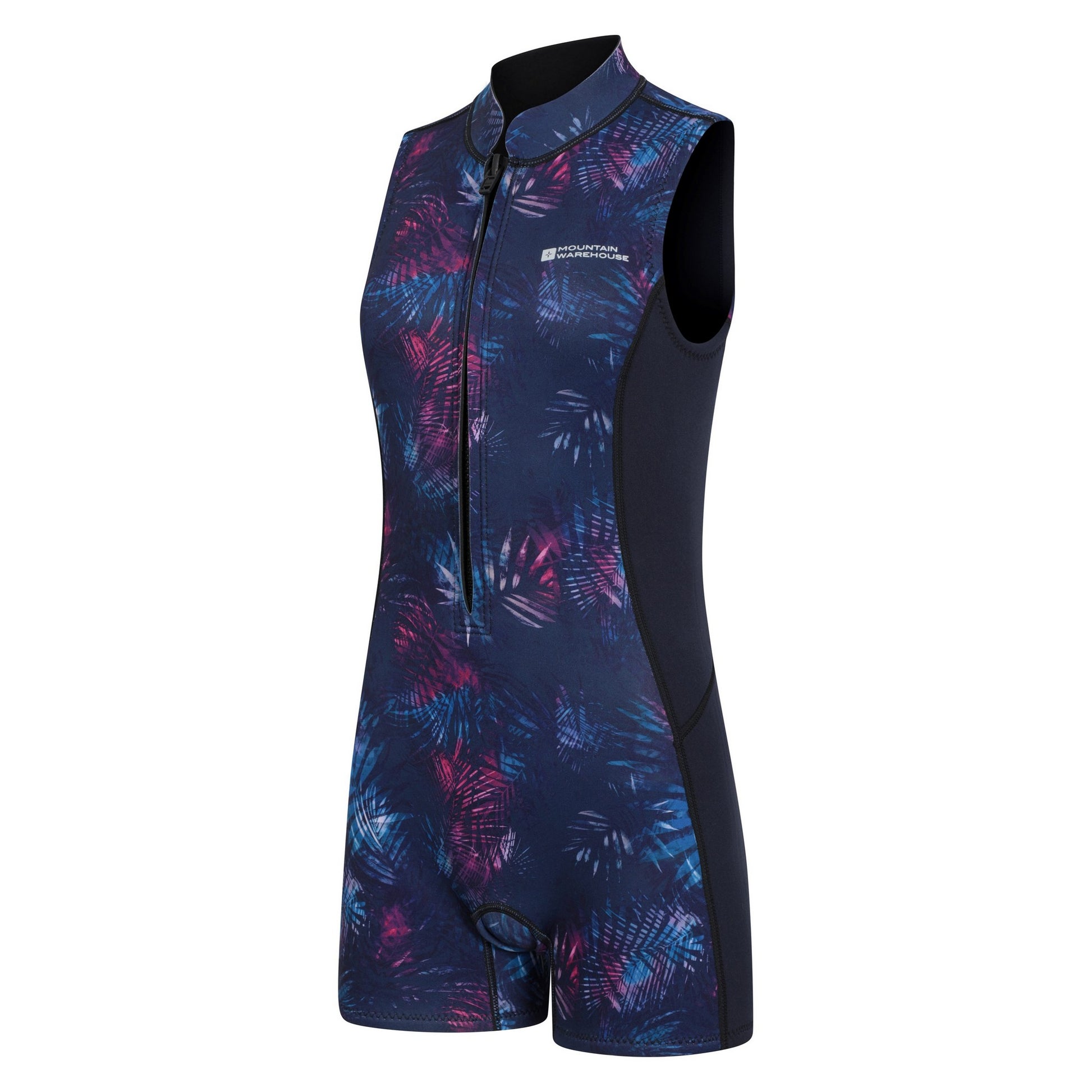 Navy - Side - Mountain Warehouse Womens-Ladies Shorty Sleeveless Wetsuit
