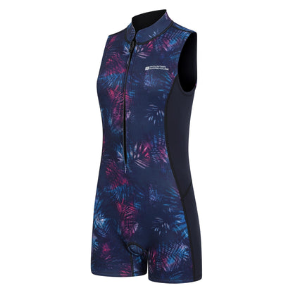Navy - Side - Mountain Warehouse Womens-Ladies Shorty Sleeveless Wetsuit