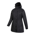 Black - Side - Mountain Warehouse Womens-Ladies Torrent Longline Waterproof Lightweight Waterproof Jacket