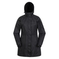 Black - Front - Mountain Warehouse Womens-Ladies Torrent Longline Waterproof Lightweight Waterproof Jacket