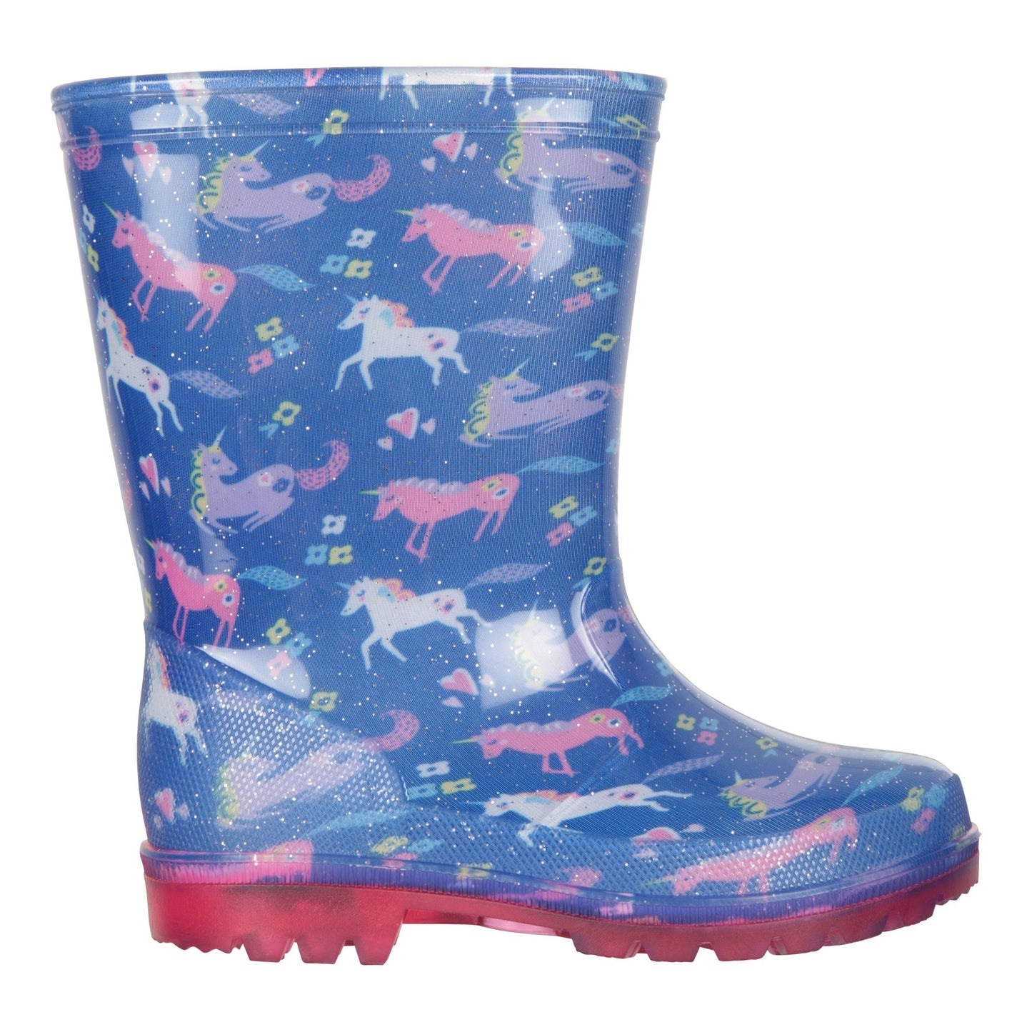 Purple - Lifestyle - Mountain Warehouse Childrens-Kids Splash Unicorn Light Up Wellington Boots