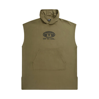Khaki Green - Front - Animal Mens Mika Microfibre Towelling Poncho