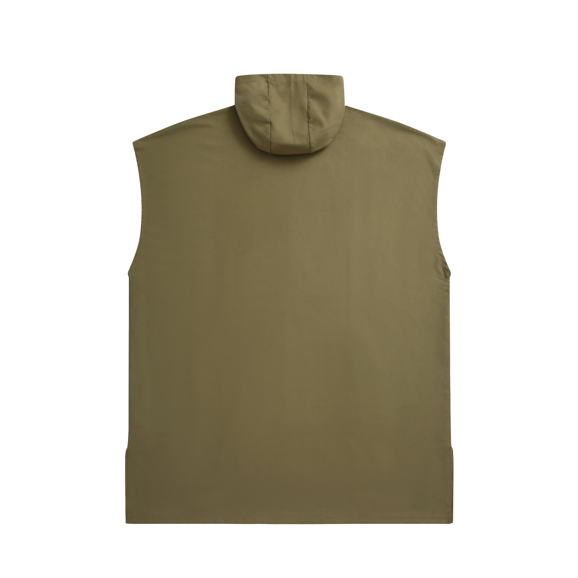 Khaki Green - Back - Animal Mens Mika Microfibre Towelling Poncho