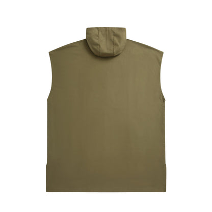Khaki Green - Back - Animal Mens Mika Microfibre Towelling Poncho