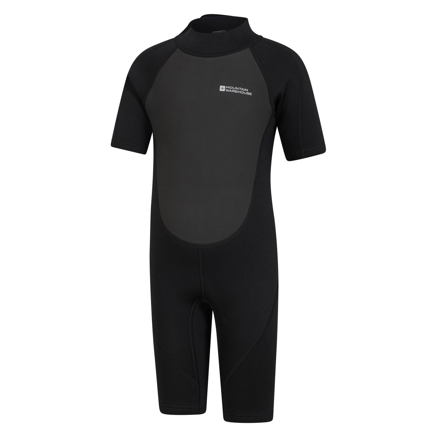 Black - Side - Mountain Warehouse Childrens-Kids Shorty Logo Wetsuit