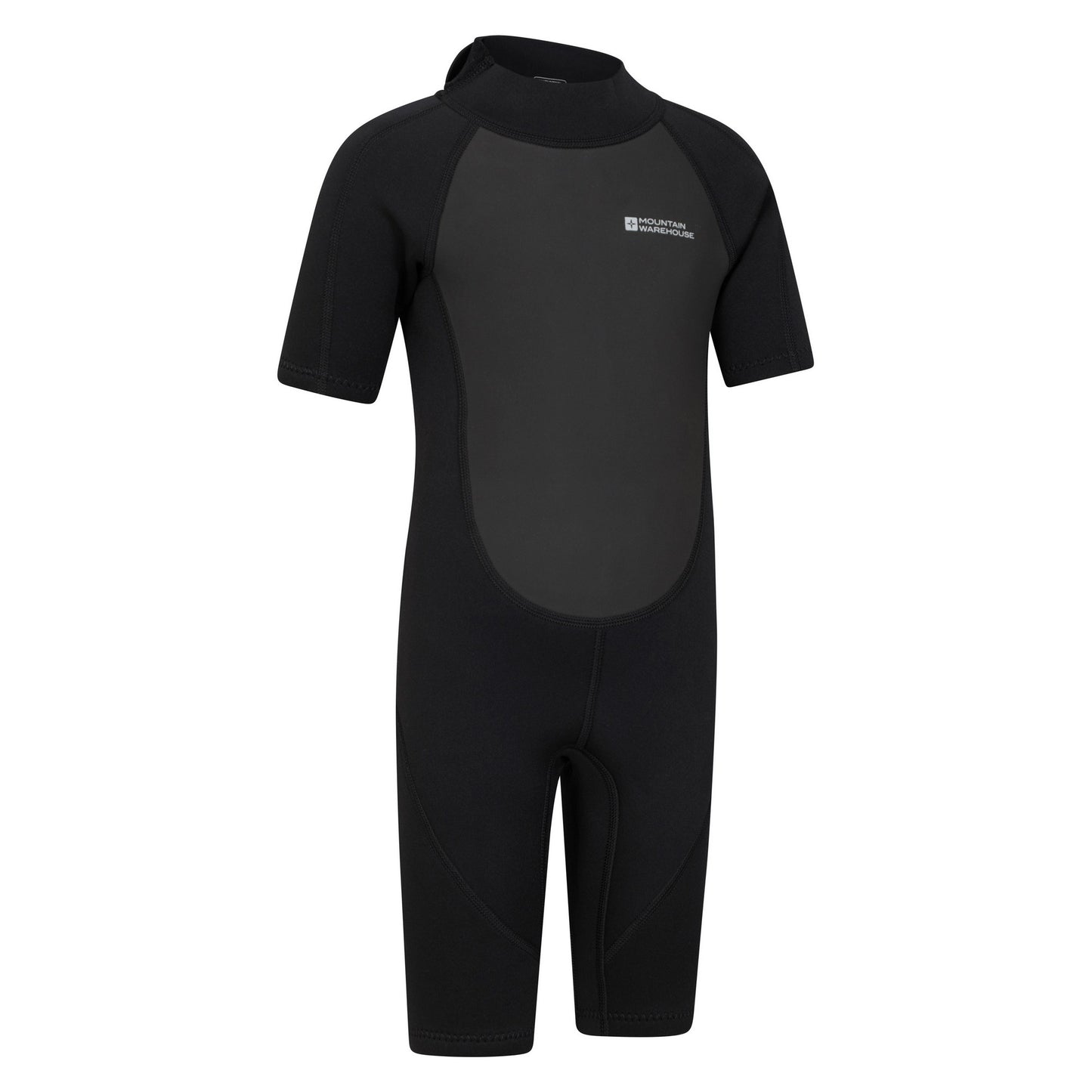 Black - Lifestyle - Mountain Warehouse Childrens-Kids Shorty Logo Wetsuit