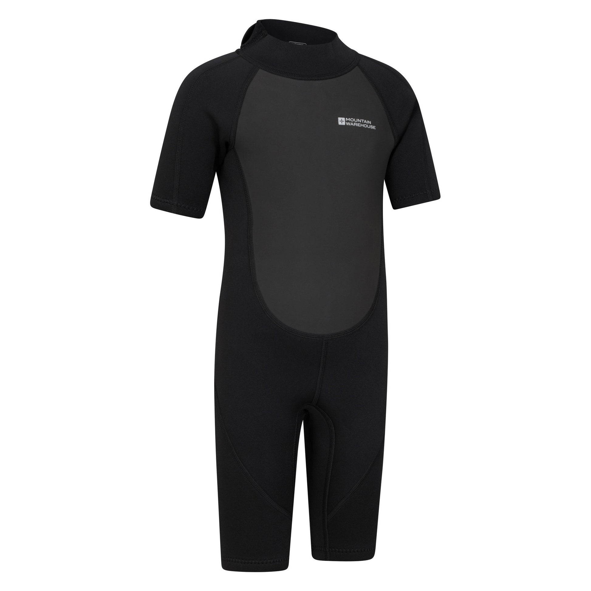 Black - Lifestyle - Mountain Warehouse Childrens-Kids Shorty Logo Wetsuit