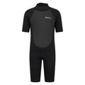 Black - Front - Mountain Warehouse Childrens-Kids Shorty Logo Wetsuit