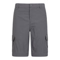 Grey - Pack Shot - Mountain Warehouse Mens Explore Zip-Off Trousers