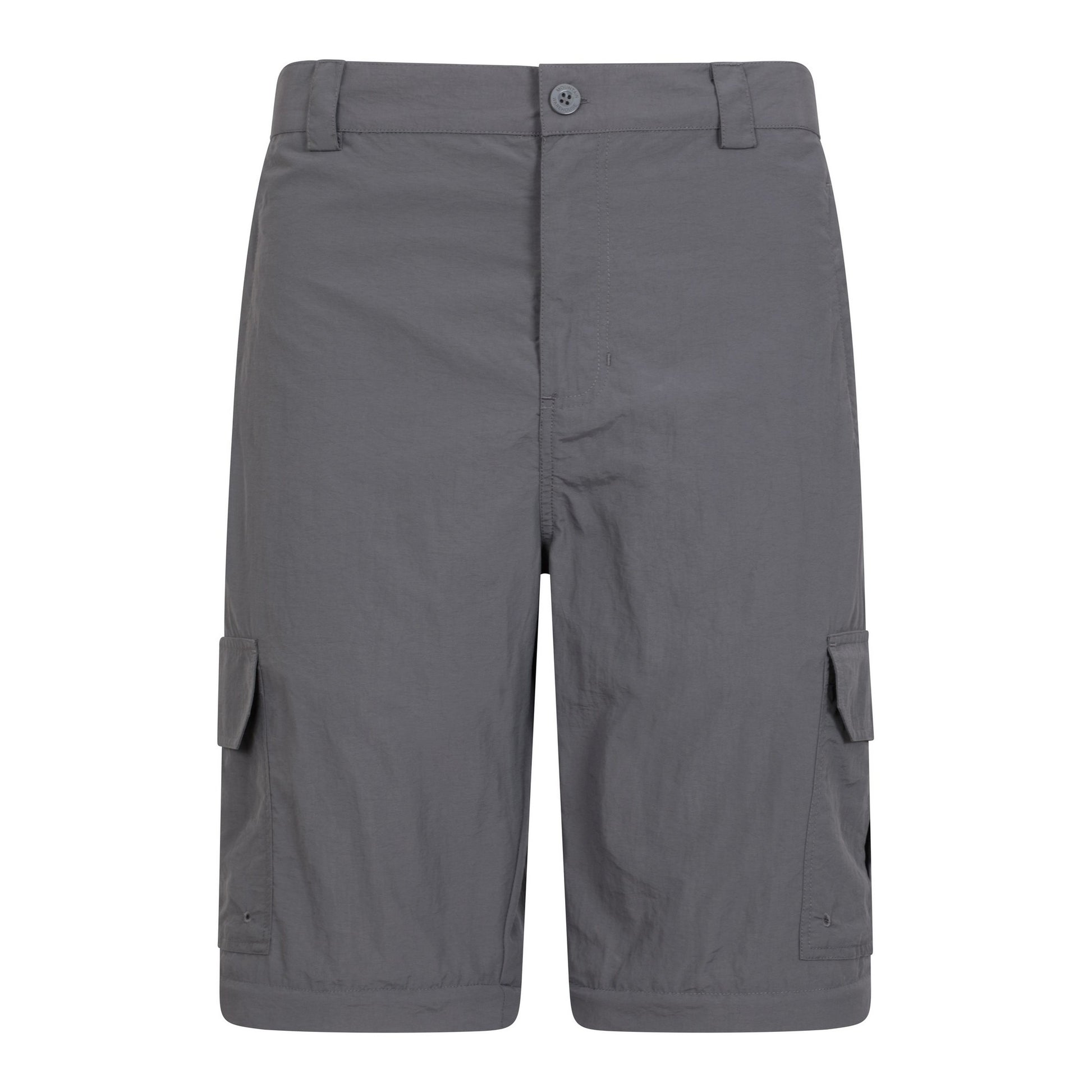 Grey - Pack Shot - Mountain Warehouse Mens Explore Zip-Off Trousers