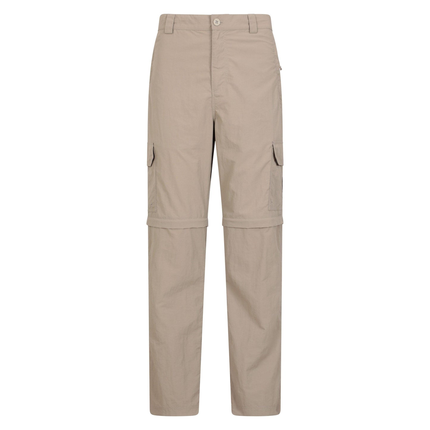 Beige - Front - Mountain Warehouse Mens Explore Zip-Off Trousers