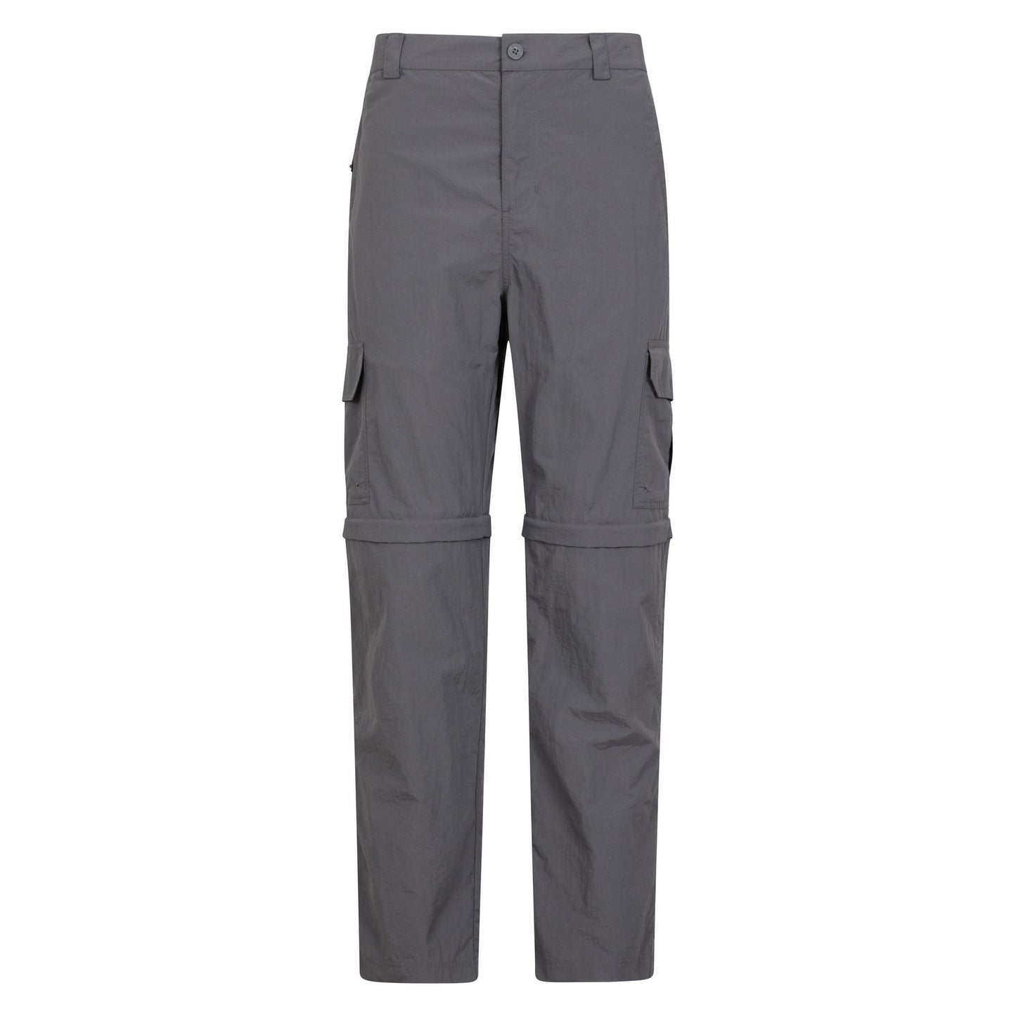 Grey - Front - Mountain Warehouse Mens Explore Zip-Off Trousers
