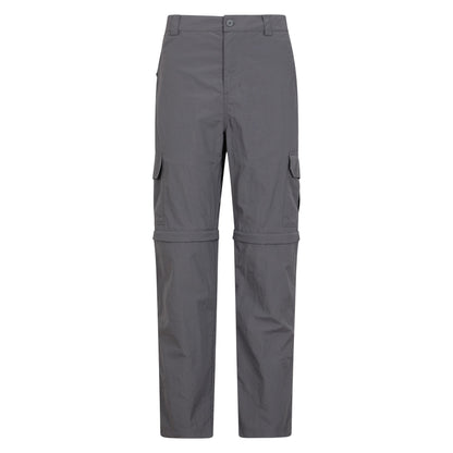 Grey - Front - Mountain Warehouse Mens Explore Zip-Off Trousers