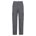 Grey - Front - Mountain Warehouse Mens Explore Zip-Off Trousers