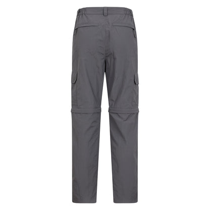 Grey - Back - Mountain Warehouse Mens Explore Zip-Off Trousers