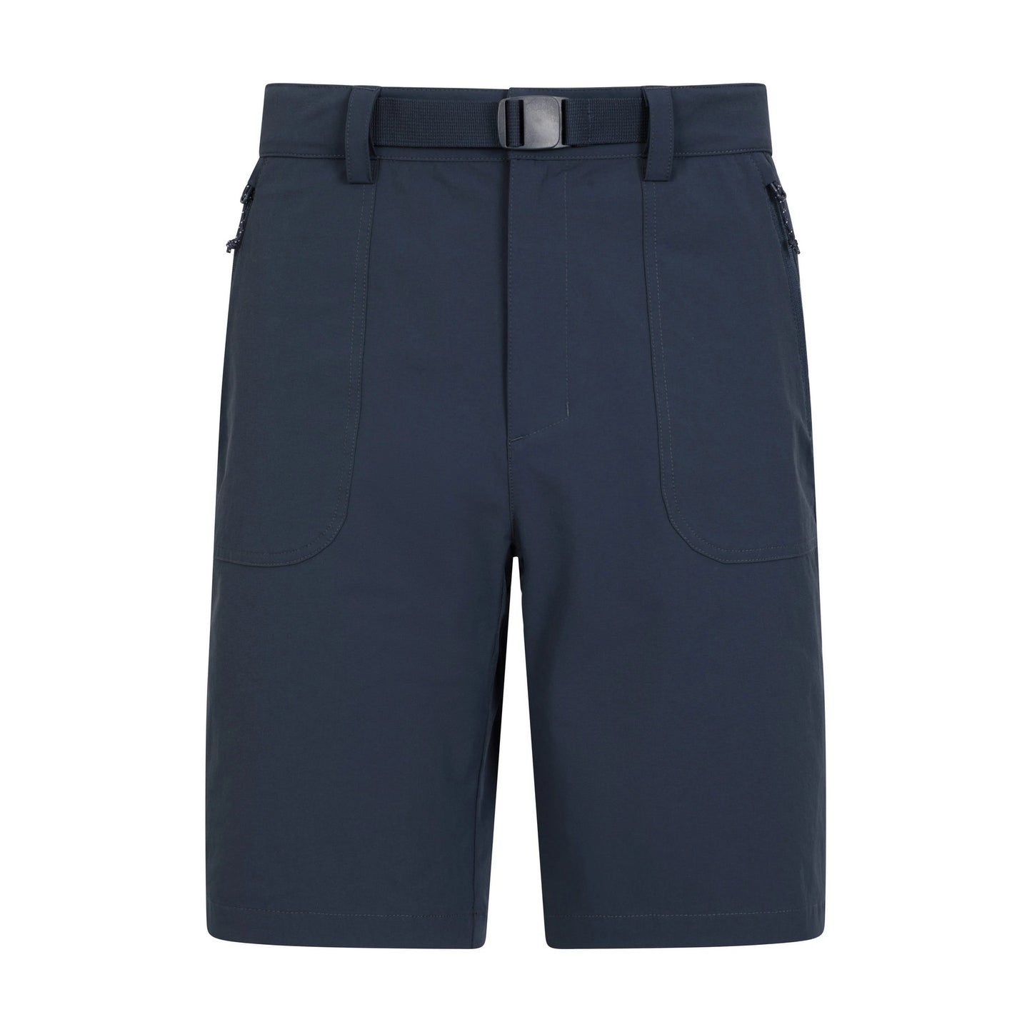 Navy - Front - Mountain Warehouse Mens Grassland Belted Shorts