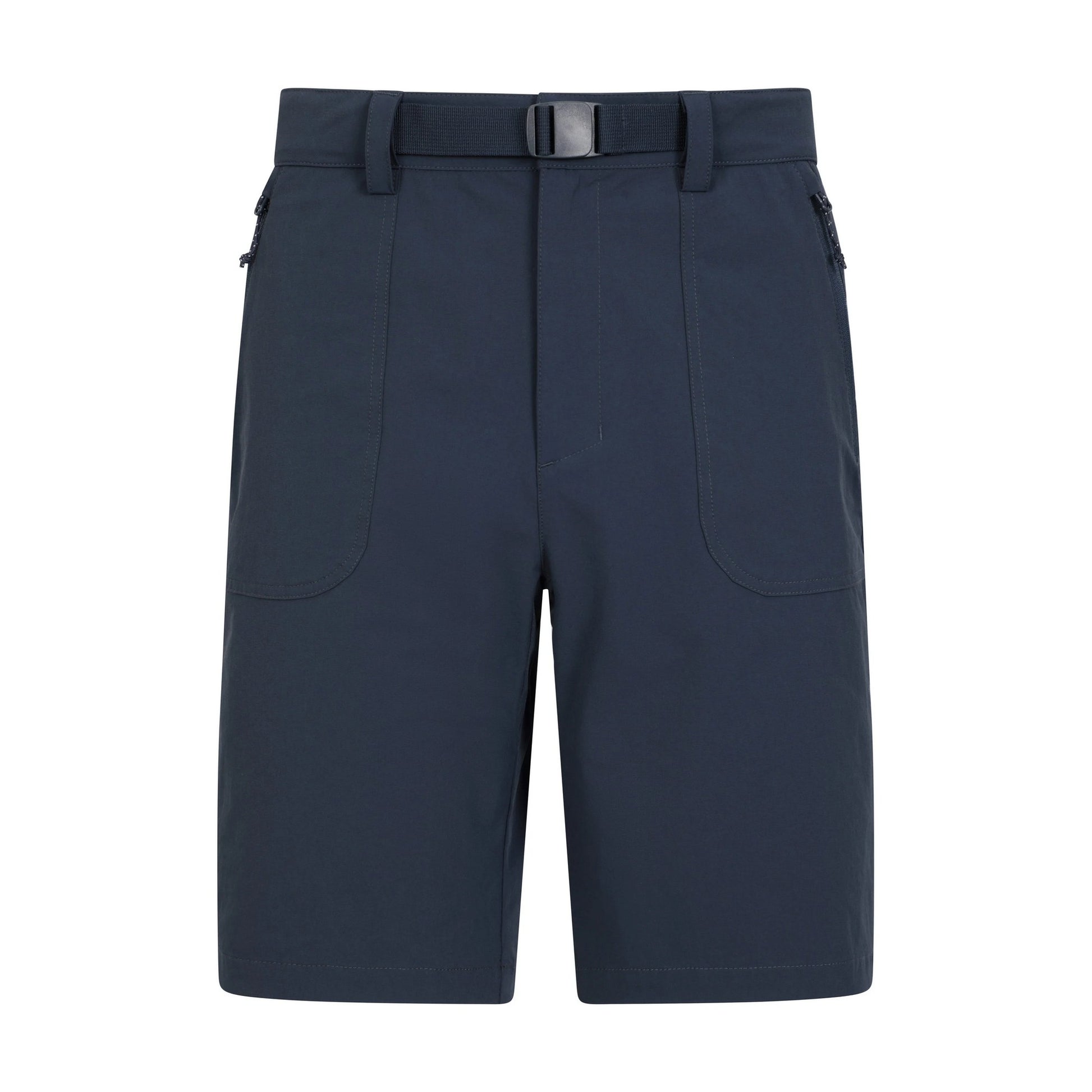 Navy - Front - Mountain Warehouse Mens Grassland Belted Shorts