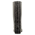 Dark Grey - Back - Mountain Warehouse Womens-Ladies Splash Animal Print Wide Calf Wellington Boots
