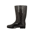 Dark Grey - Side - Mountain Warehouse Womens-Ladies Splash Animal Print Wide Calf Wellington Boots