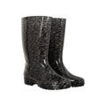 Dark Grey - Front - Mountain Warehouse Womens-Ladies Splash Animal Print Wide Calf Wellington Boots