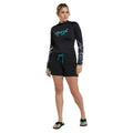 Jet Black - Pack Shot - Animal Womens-Ladies Aurora Swim Shorts