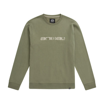 Green - Front - Animal Mens Driver Organic Sweatshirt