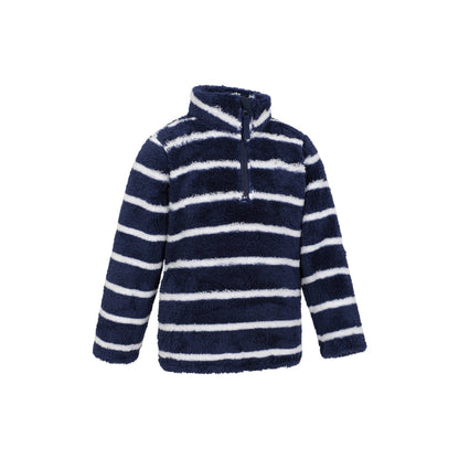 Navy - Side - Mountain Warehouse Childrens-Kids Nessy Borg Half Zip Fleece