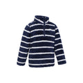 Navy - Side - Mountain Warehouse Childrens-Kids Nessy Borg Half Zip Fleece
