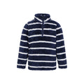 Navy - Front - Mountain Warehouse Childrens-Kids Nessy Borg Half Zip Fleece