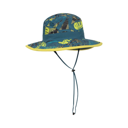 Petrol - Pack Shot - Mountain Warehouse Childrens-Kids Printed Water Resistant Sun Hat