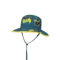 Petrol - Close up - Mountain Warehouse Childrens-Kids Printed Water Resistant Sun Hat