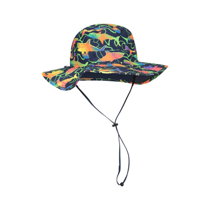 Navy - Front - Mountain Warehouse Childrens-Kids Printed Water Resistant Sun Hat