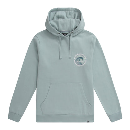 Pale Blue - Front - Animal Mens River Back Print Organic Hoodie