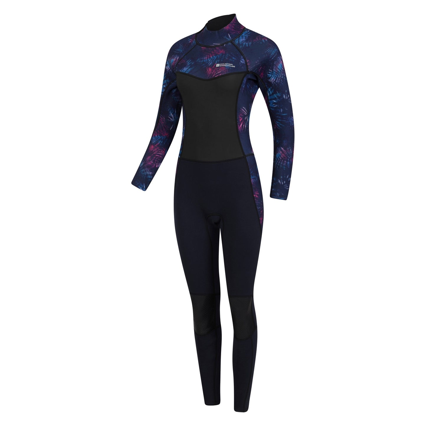 Navy - Side - Mountain Warehouse Womens-Ladies Atlantis Long-Sleeved Full Wetsuit