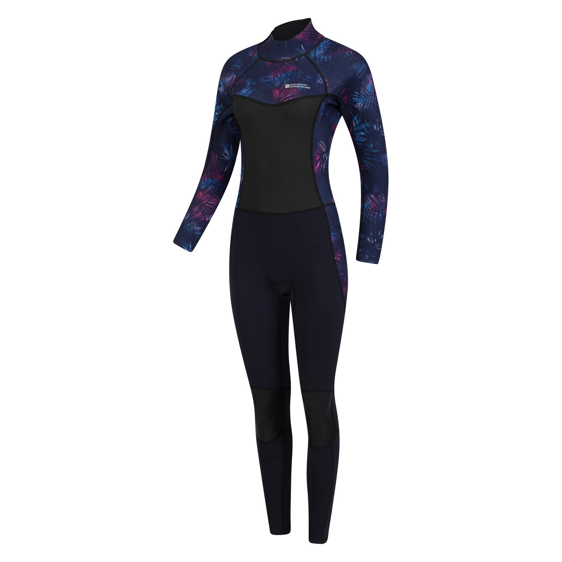 Navy - Side - Mountain Warehouse Womens-Ladies Atlantis Long-Sleeved Full Wetsuit