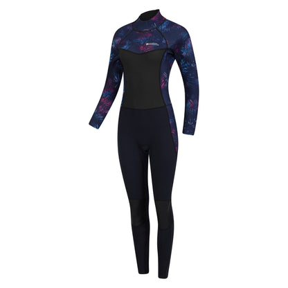 Navy - Side - Mountain Warehouse Womens-Ladies Atlantis Long-Sleeved Full Wetsuit