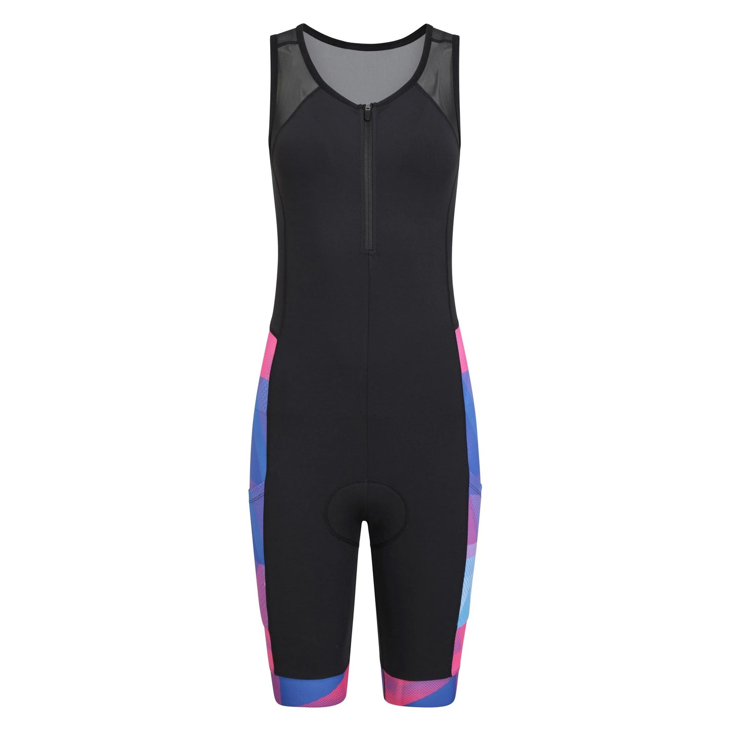 Black - Front - Mountain Warehouse Womens-Ladies Chase Cycling Bib Shorts
