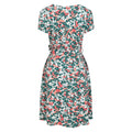 Teal - Back - Mountain Warehouse Womens-Ladies Santorini Floral Jersey Wrap Dress