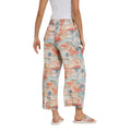 Orange - Back - Animal Womens-Ladies Tassia Recycled Palm Tree Cropped Trousers