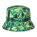 Bright Green - Side - Mountain Warehouse Childrens-Kids Abstract Reversible Bucket Hat