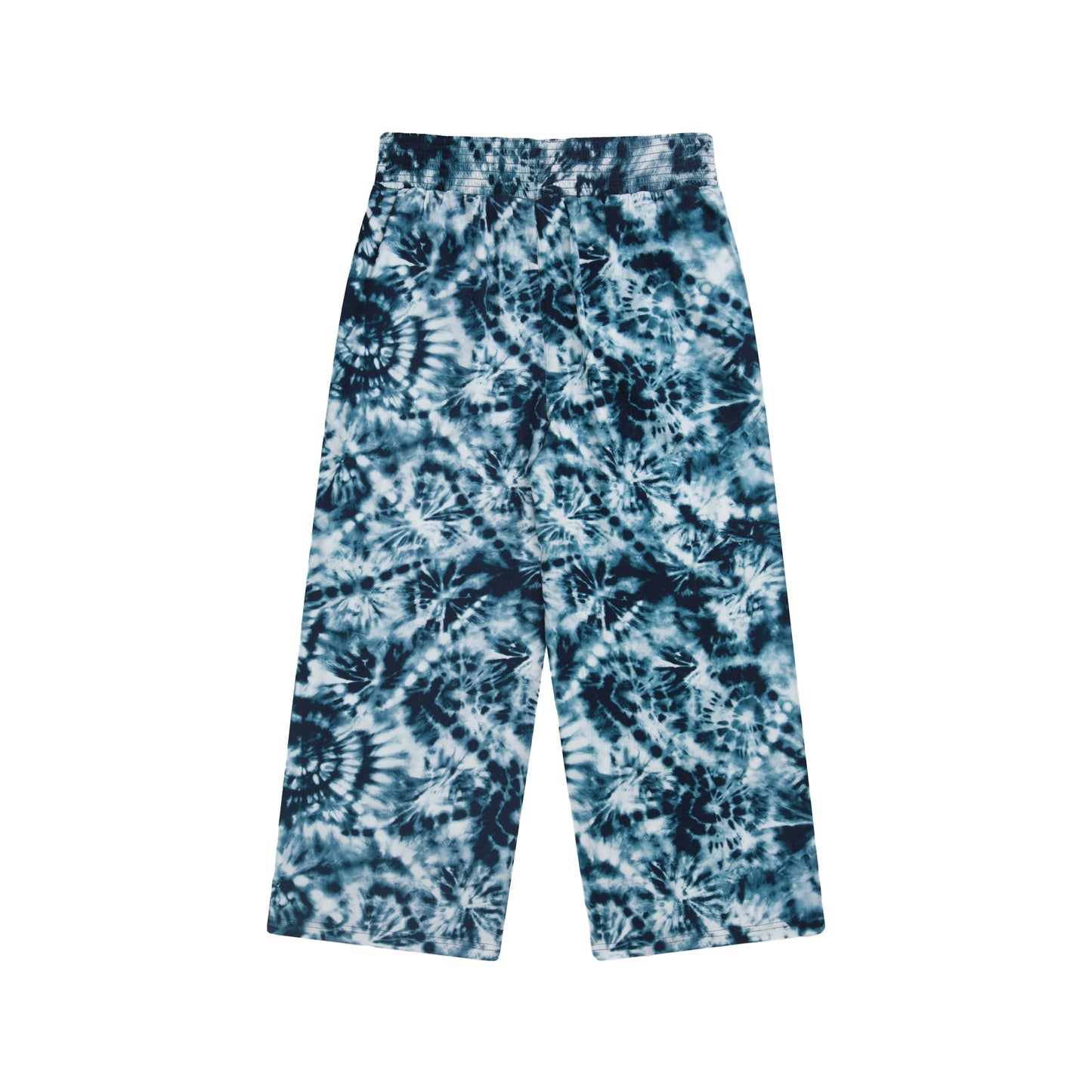 Blue - Back - Animal Womens-Ladies Tassia Recycled Tie Dye Cropped Trousers