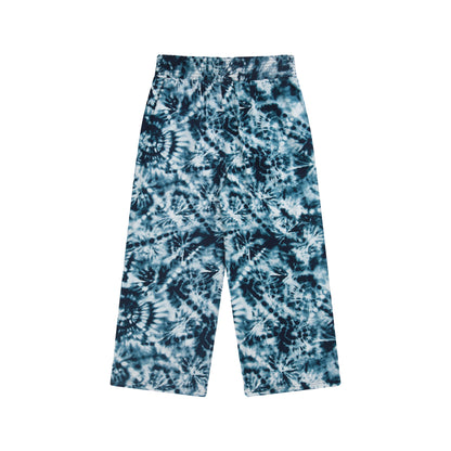 Blue - Back - Animal Womens-Ladies Tassia Recycled Tie Dye Cropped Trousers