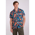 Bright Blue - Front - Mountain Warehouse Mens Palm Leaf Beach Shirt