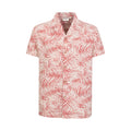 Dark Red-White - Front - Mountain Warehouse Mens Palm Leaf Beach Shirt