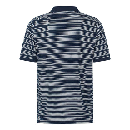 Dark Blue - Back - Mountain Warehouse Mens Wren Stripe Cotton Polo Shirt