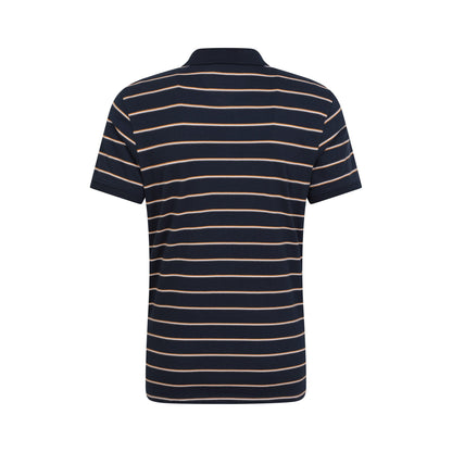 Navy - Back - Mountain Warehouse Mens Wren Stripe Cotton Polo Shirt