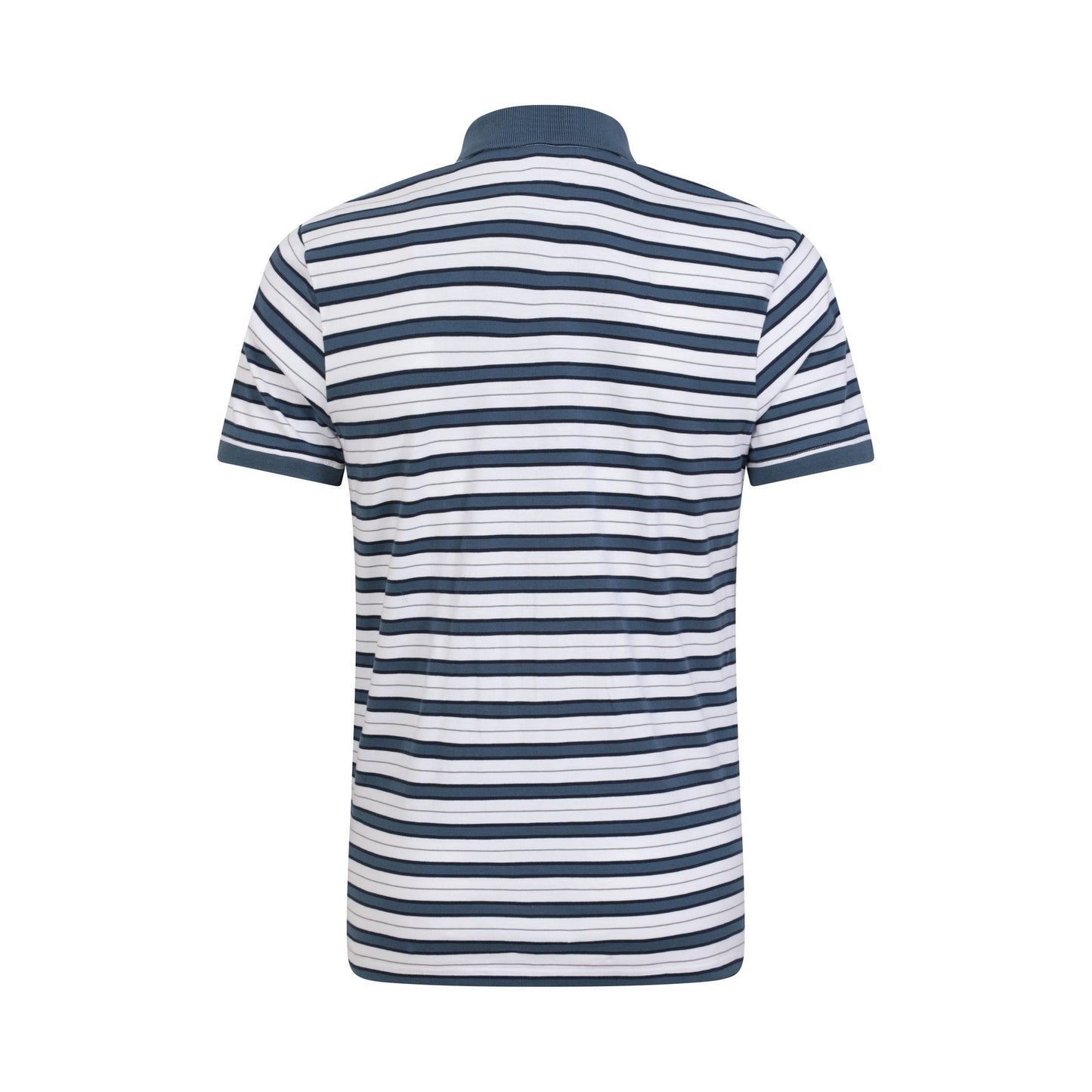 White - Back - Mountain Warehouse Mens Wren Stripe Cotton Polo Shirt